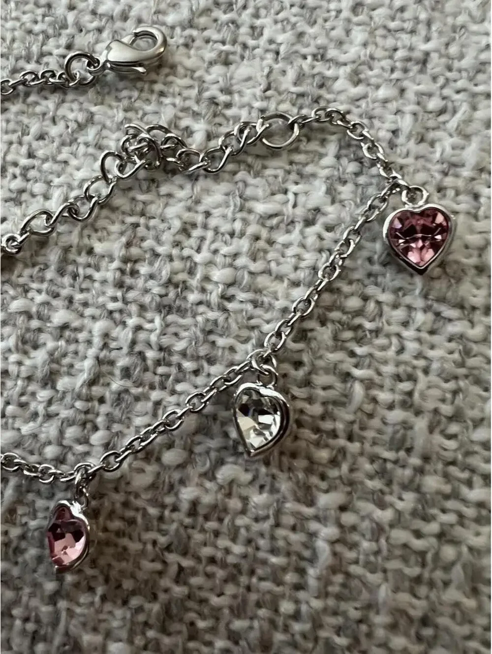 Bezel-set Crystal Charm Bracelet